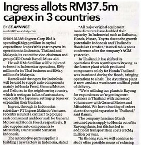 Ingress Allots RM37.5m Capex In 3 Countries